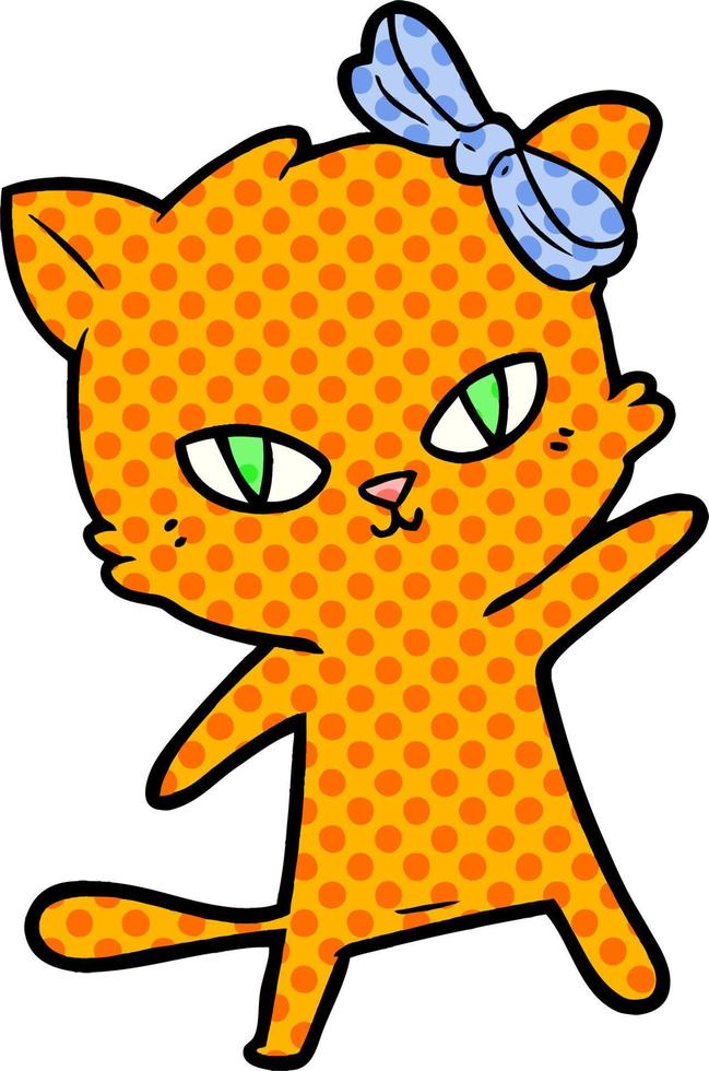 cute cartoon cat vector