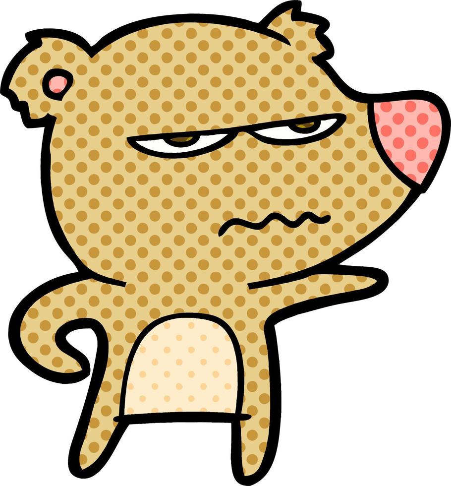 annoyed bear cartoon vector
