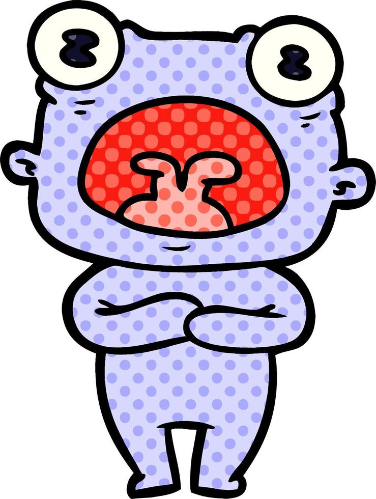 cartoon weird alien communicating vector