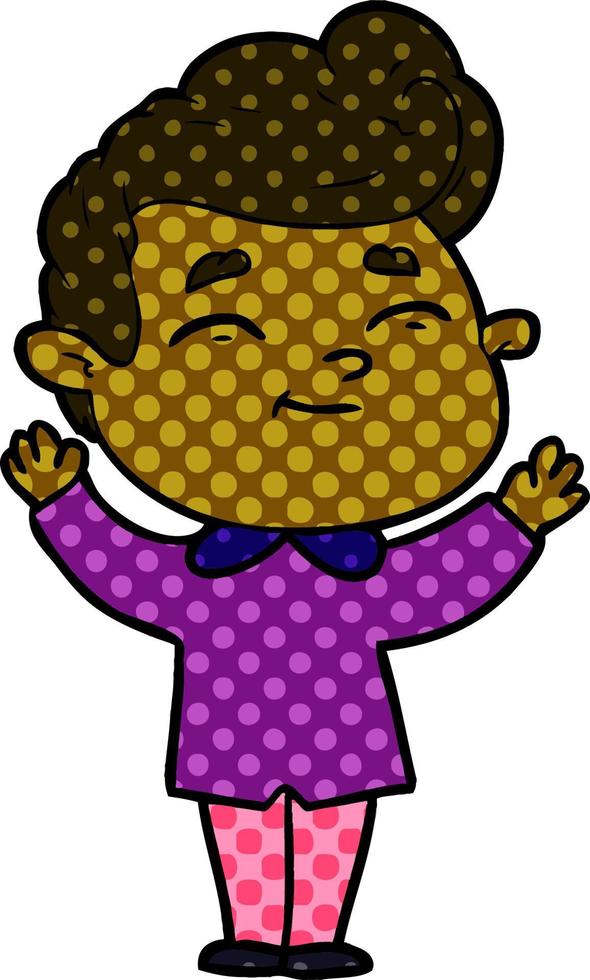 hombre feliz de dibujos animados vector