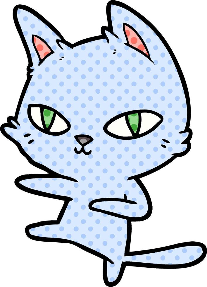 cartoon cat dancing vector
