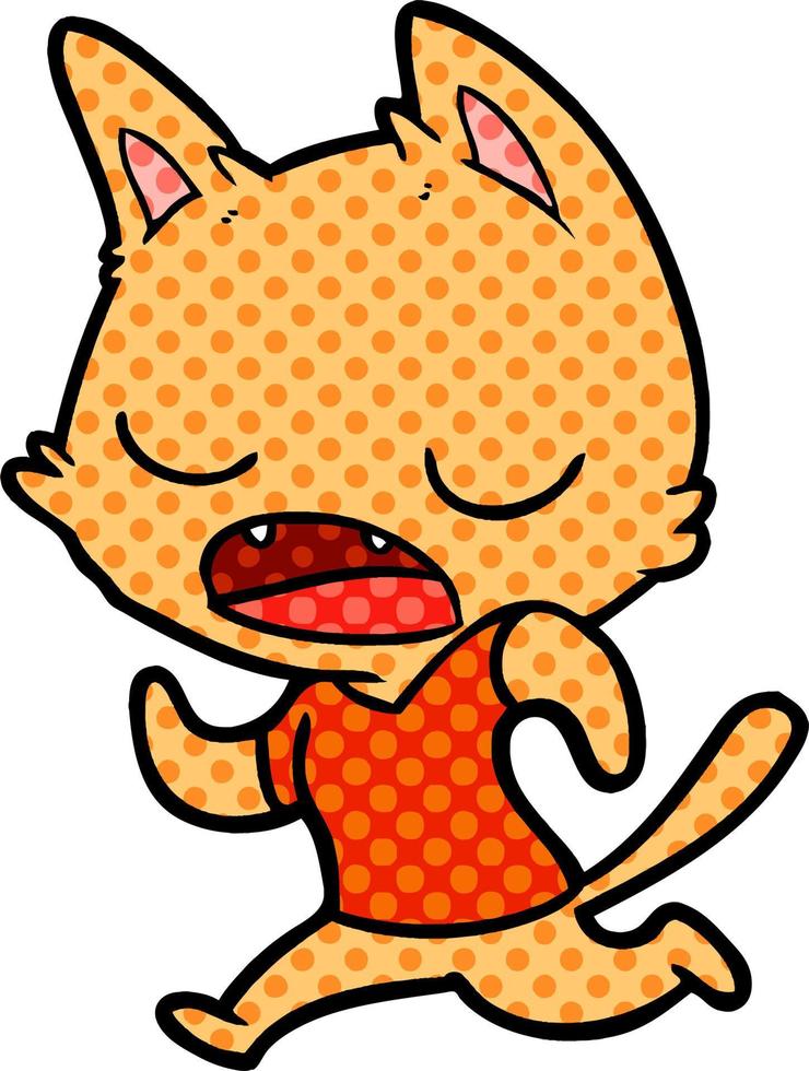 talking cat cartoon vector