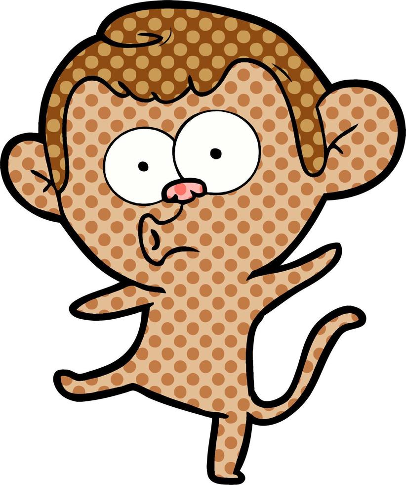 cartoon surprised monkey vector
