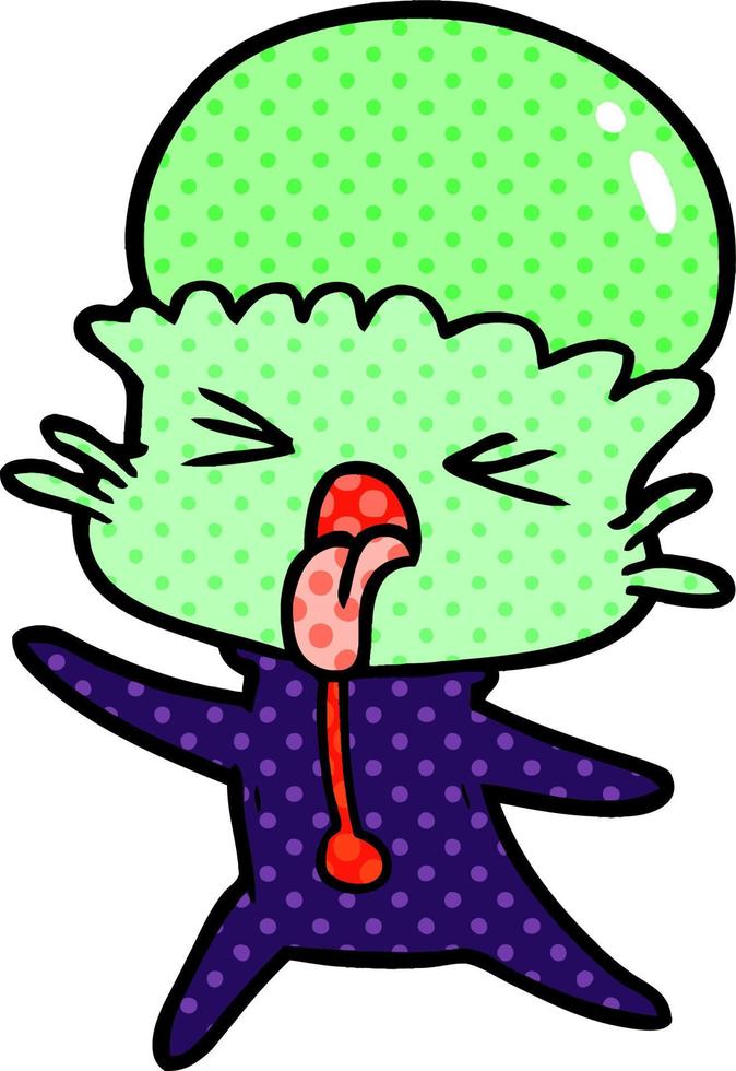 weird cartoon alien vector
