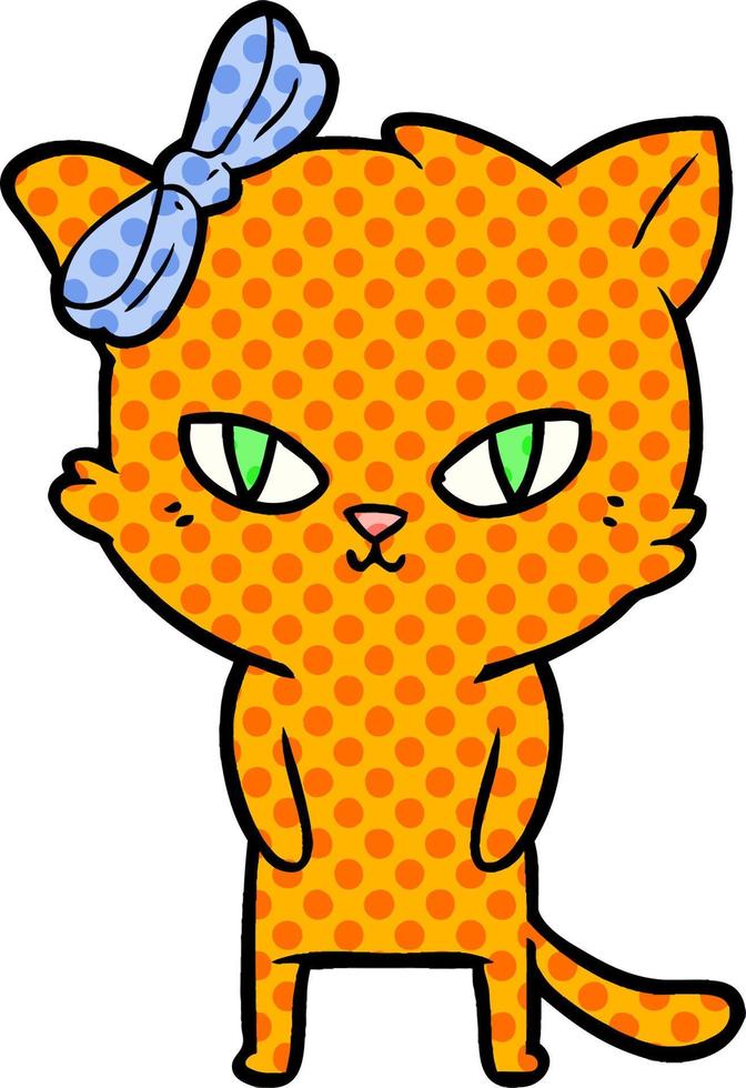 cute cartoon cat vector