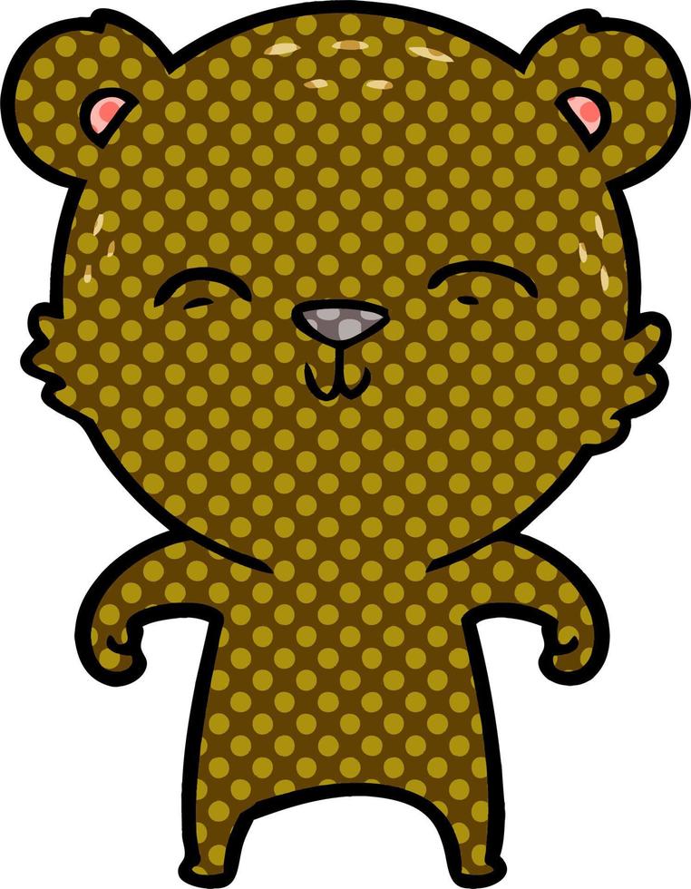 happy cartoon bear vector