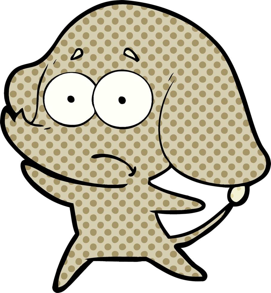 cartoon unsure elephant vector