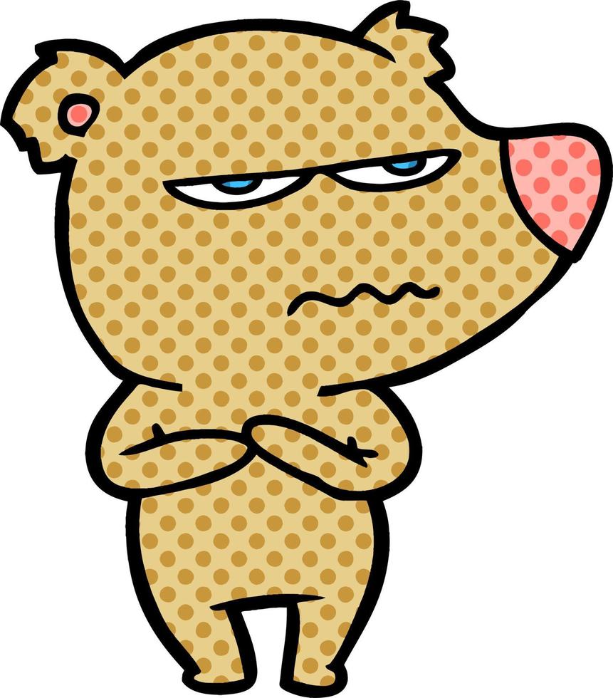 angry bear cartoon vector