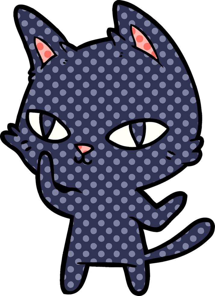cartoon cat staring vector