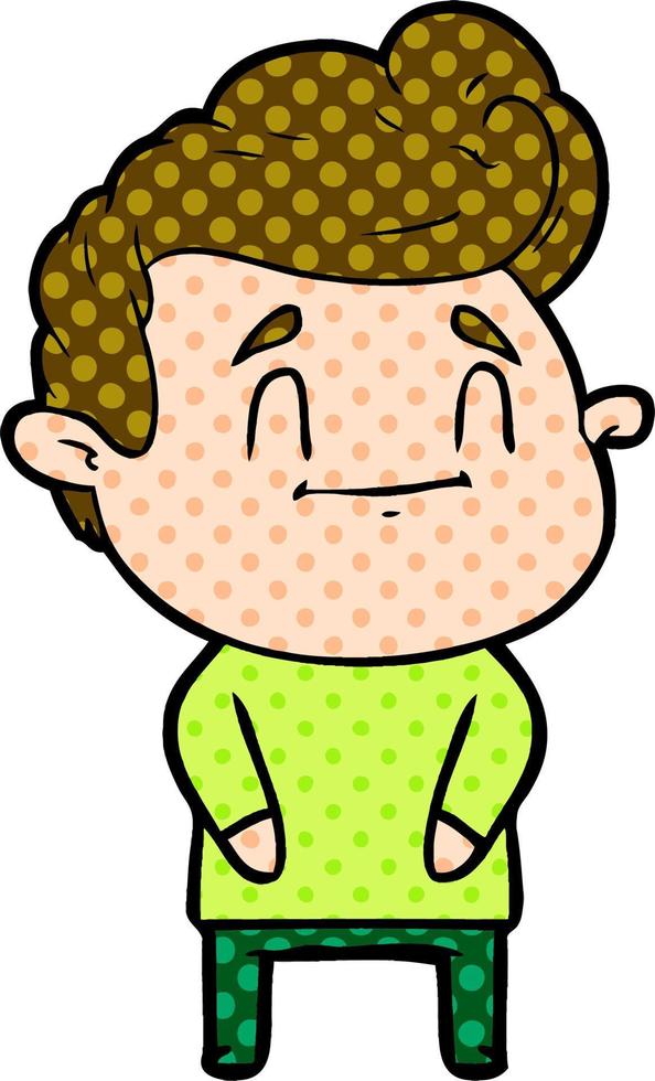 hombre feliz de dibujos animados vector