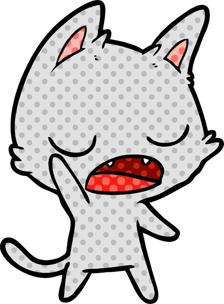talking cat cartoon vector