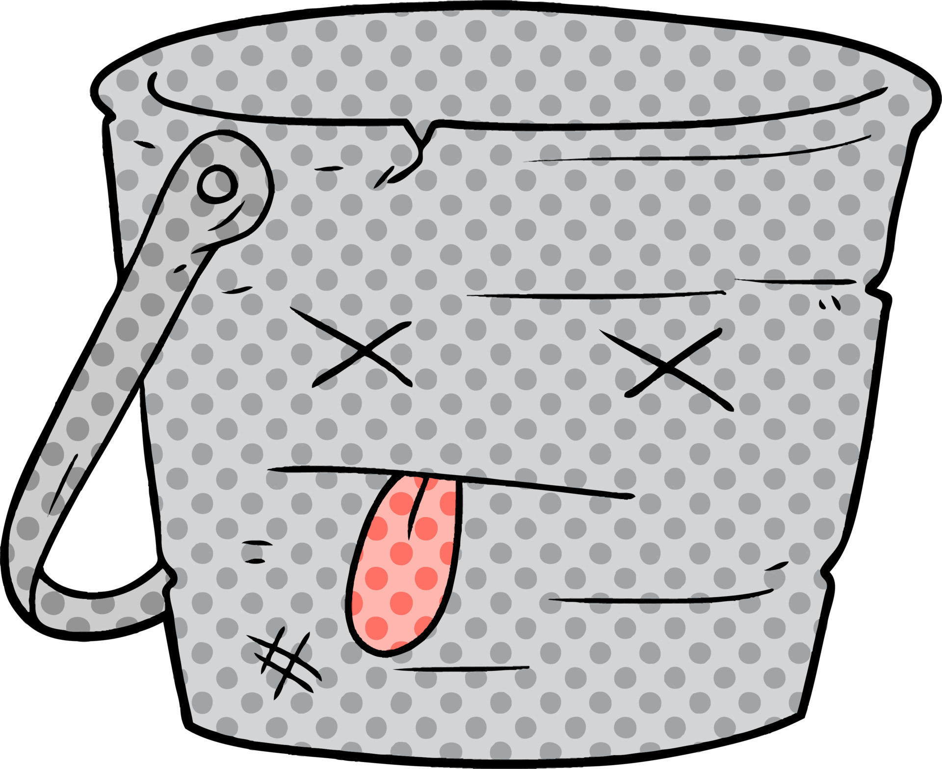 kicked the bucket cartoon 12419755 Vector Art at Vecteezy