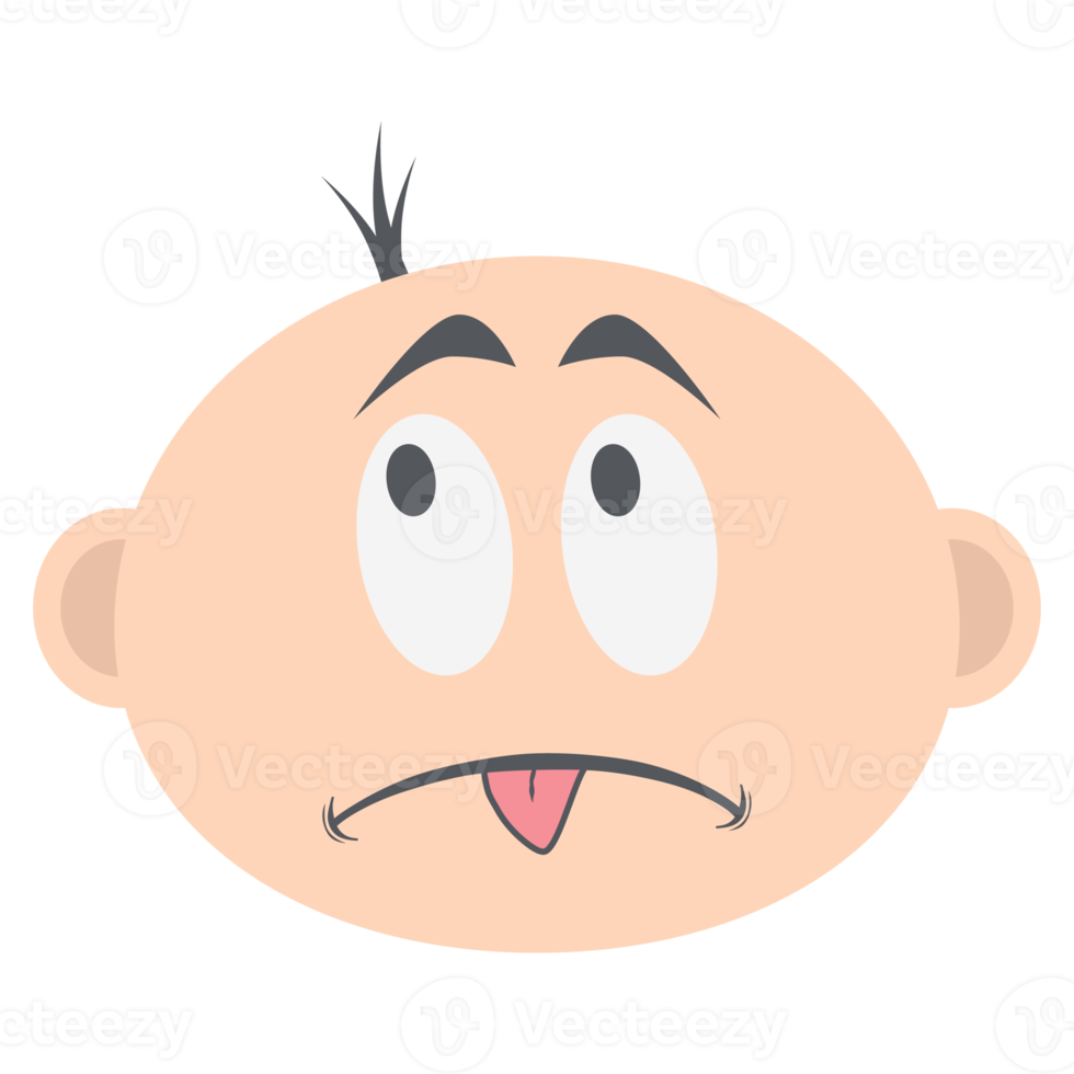 bambino ragazzo testa emoticon viso espressione collezione png