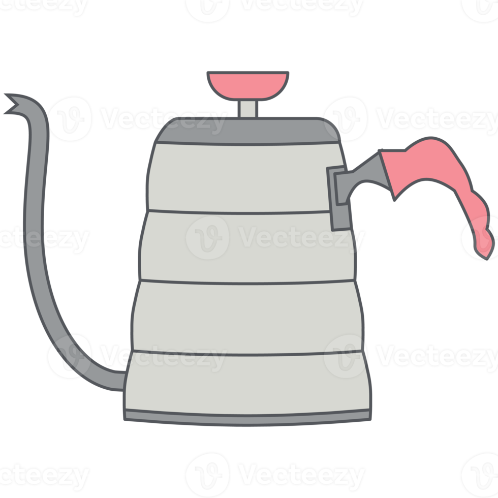 long neck teapot coffee maker tools utility png