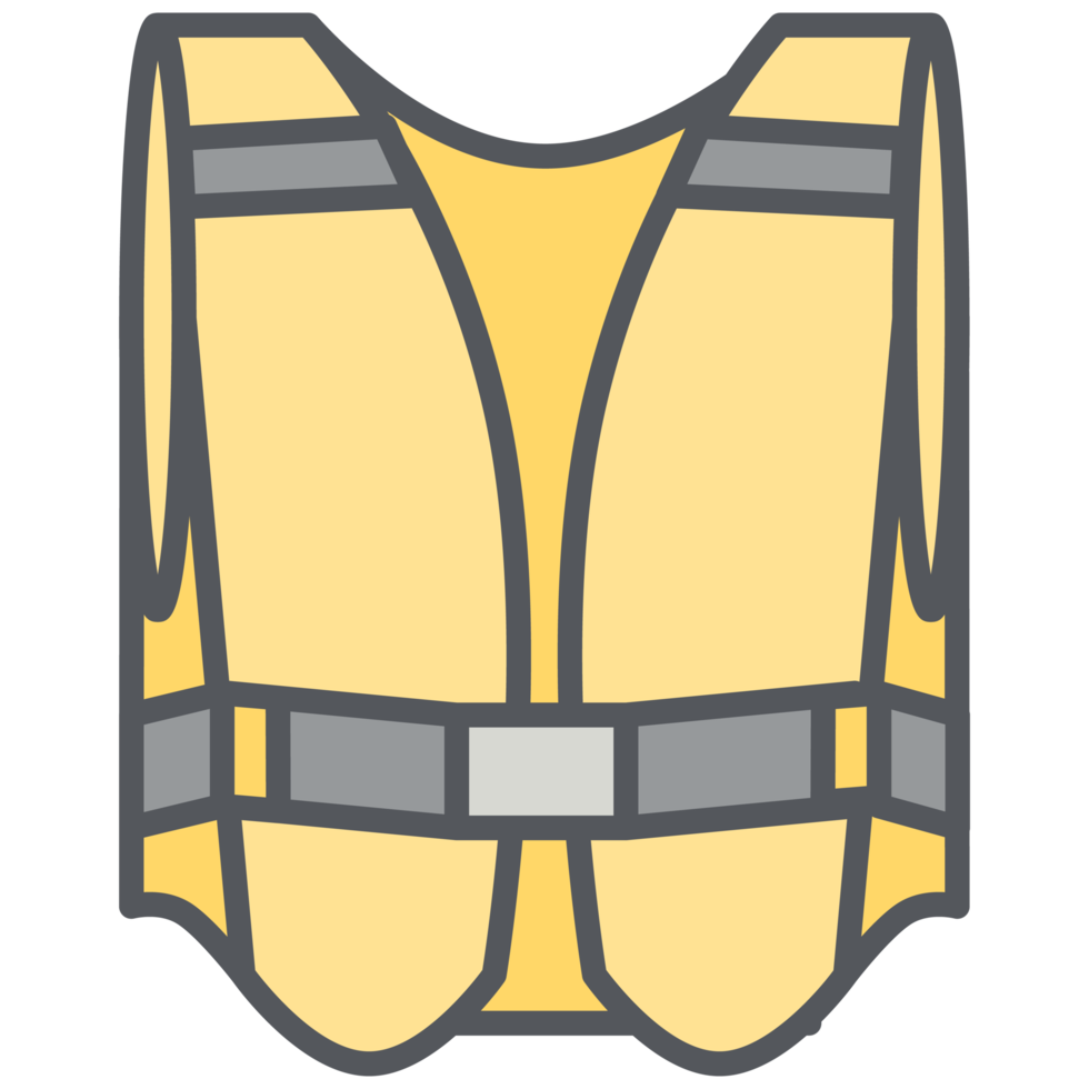 safety vest construction tools icon set collection png