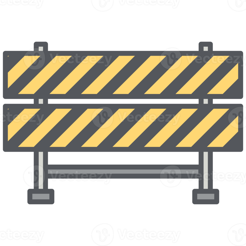 construction warning blockade board construction tools icon set collection png