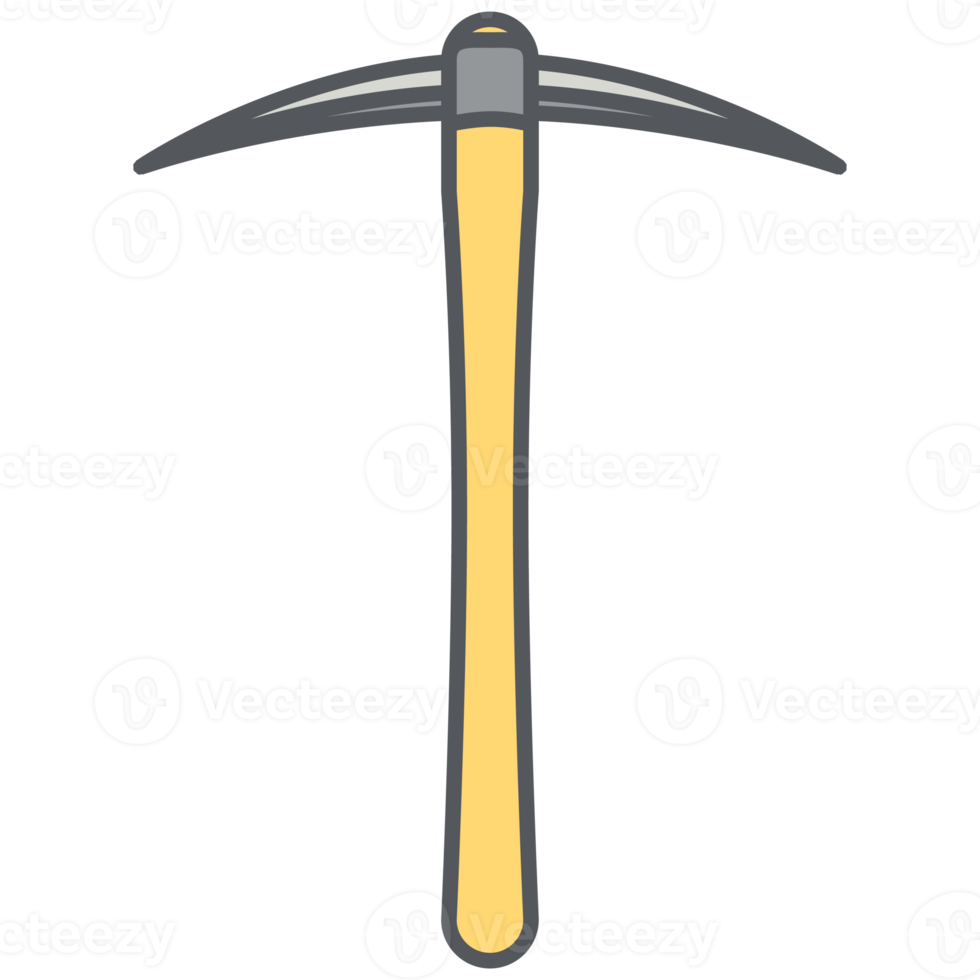 pickaxe construction tools icon set collection png