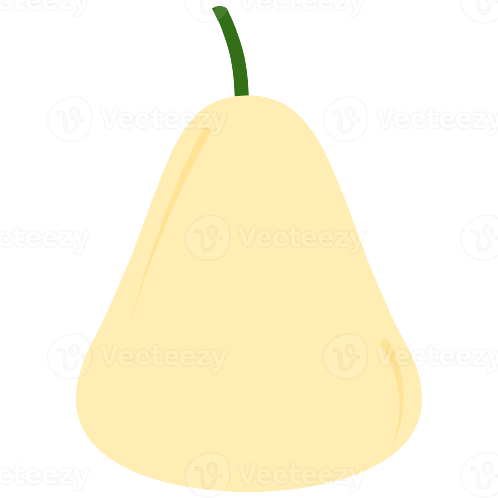 pear fruit flat design collection set png