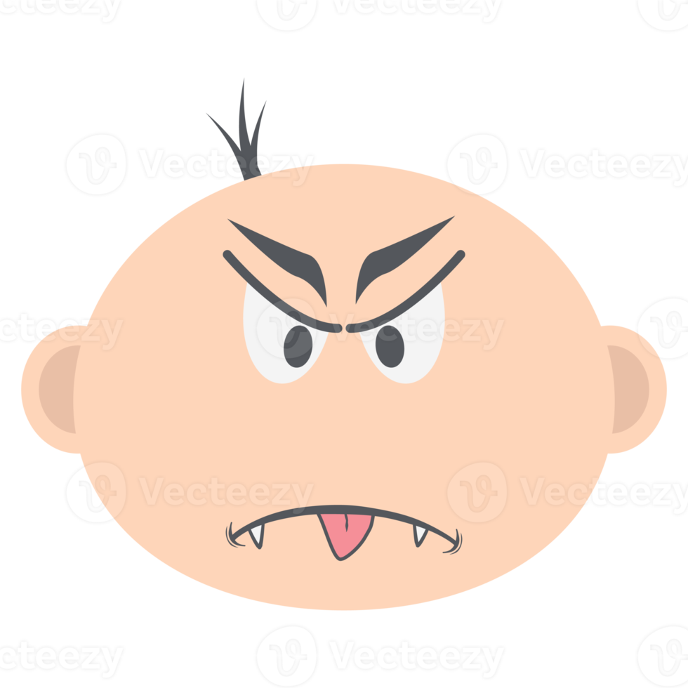 bambino ragazzo testa emoticon viso espressione collezione png