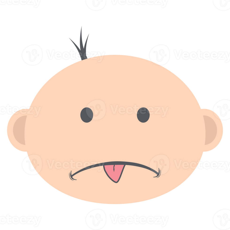 baby boy head emoticon face expression collection 12419940 PNG