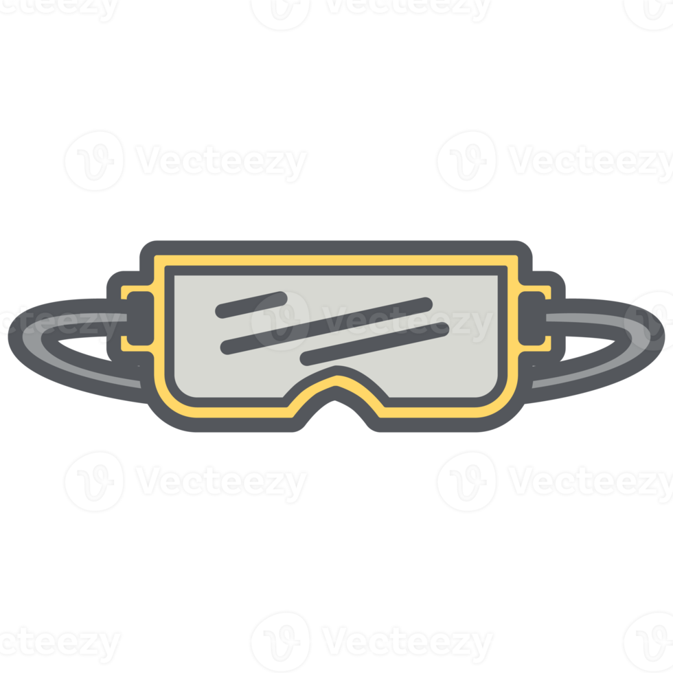 safety glasses construction tools icon set collection png