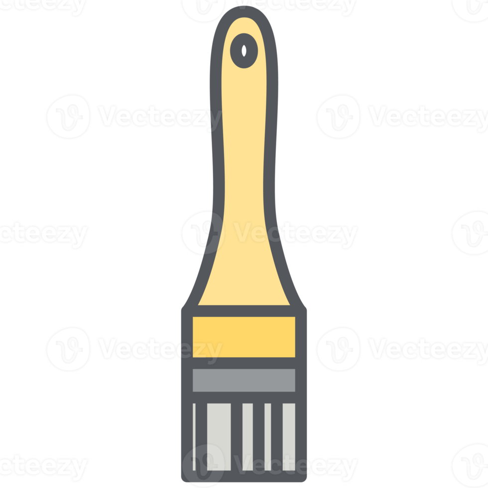small brush construction tools icon set collection png