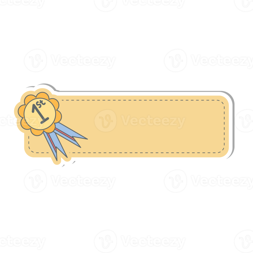rank one medal cute label name tags sticker png