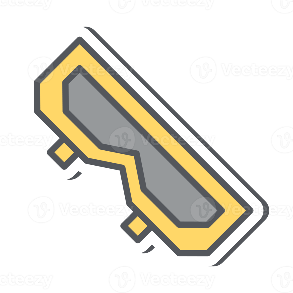 säkerhet glasögon minimalistisk konstruktion verktyg klistermärke samling uppsättning png