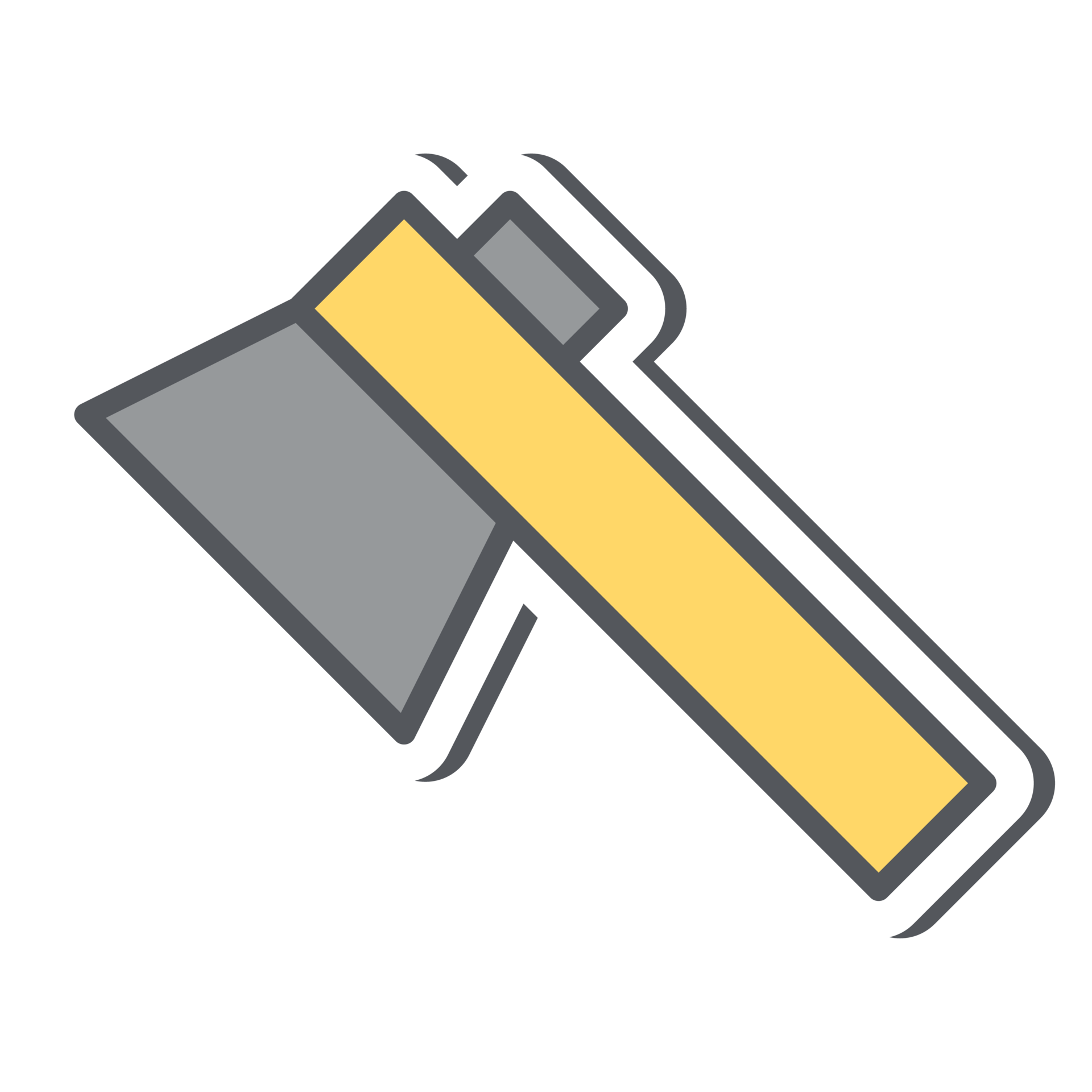 Free one side axe minimalist construction tools sticker collection set