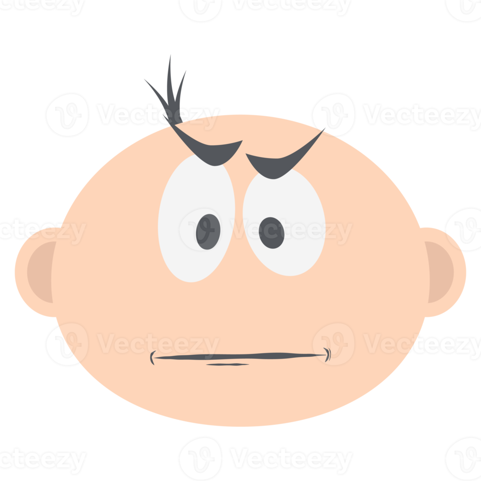 bambino ragazzo testa emoticon viso espressione collezione png