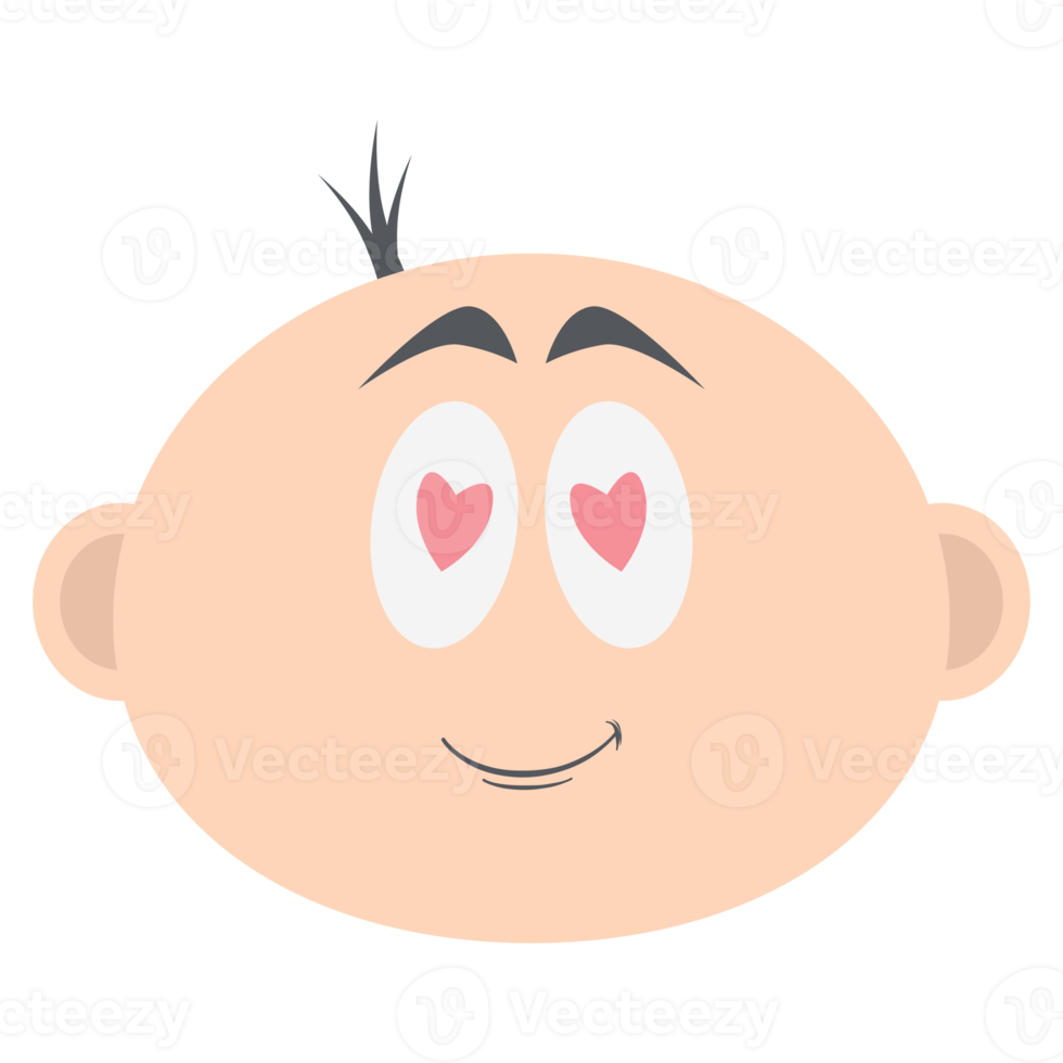 baby boy head emoticon face expression collection png