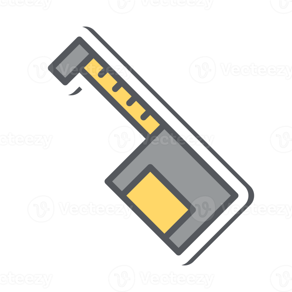 measuring tape minimalist construction tools sticker collection set png