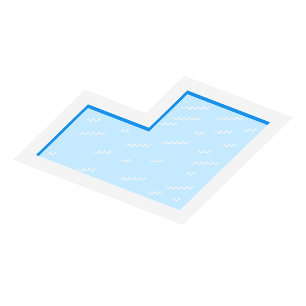 swimming pool swim area collection set png