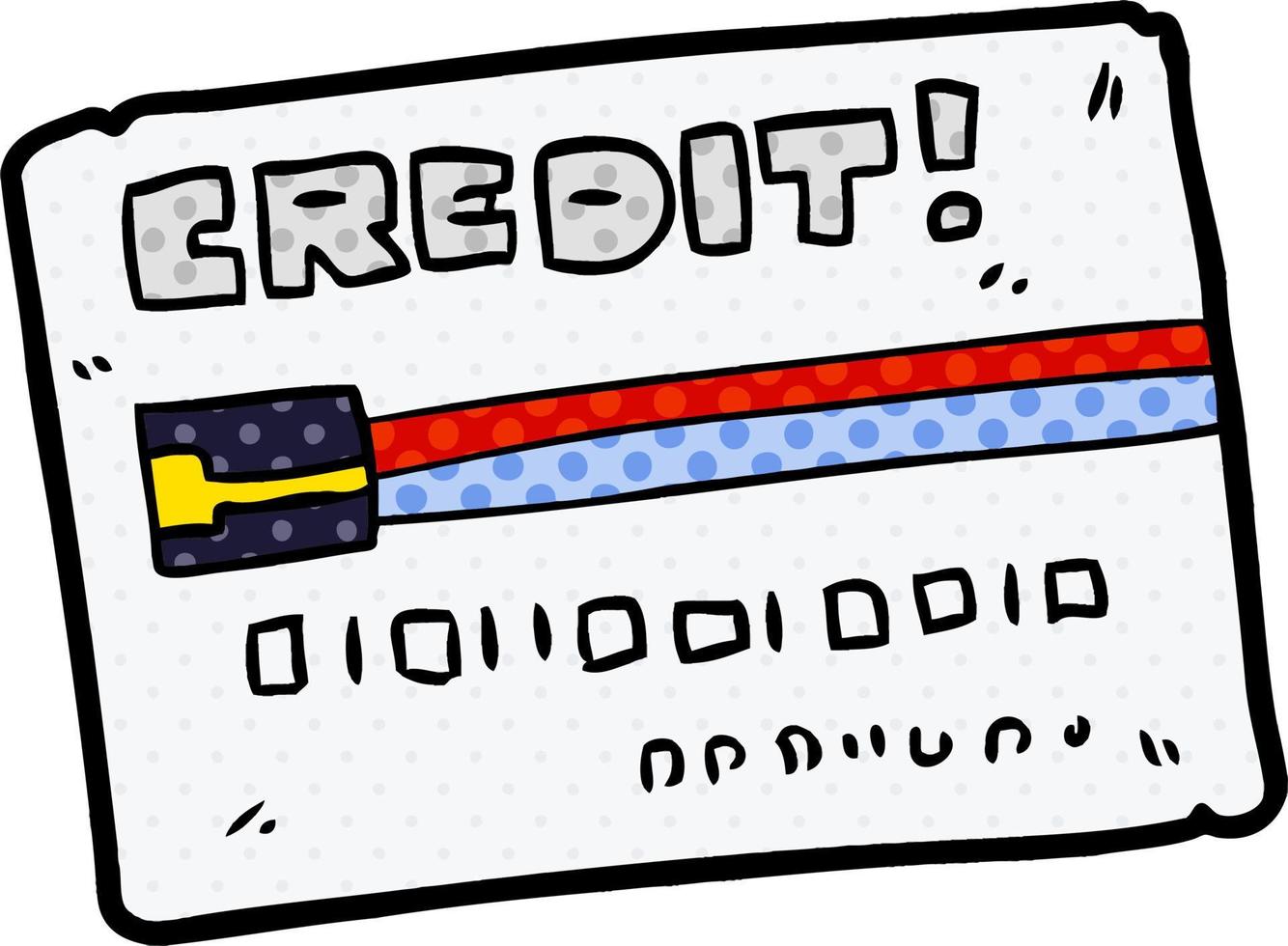 tarjeta de crédito de dibujos animados vector