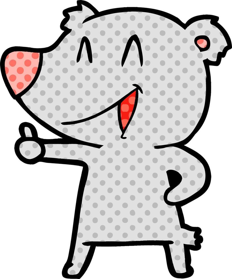 laughing bear cartoon vector