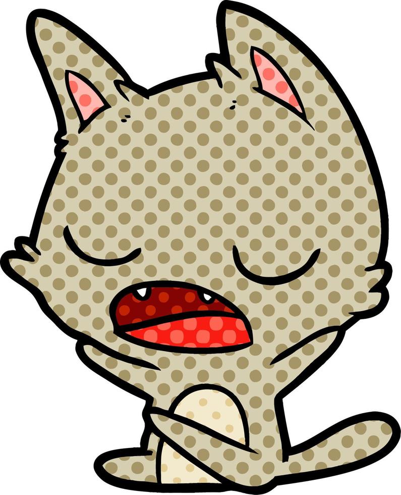 talking cat cartoon vector