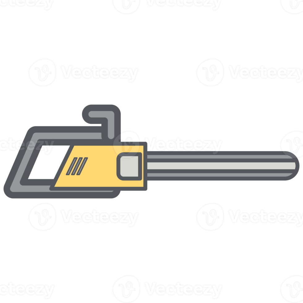 chainsaw construction tools icon set collection png