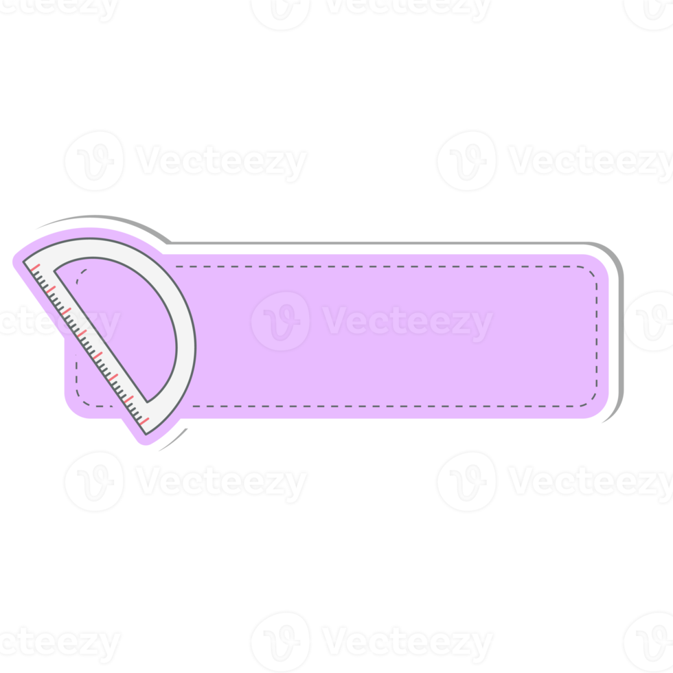 angle ruler cute label name tags sticker png