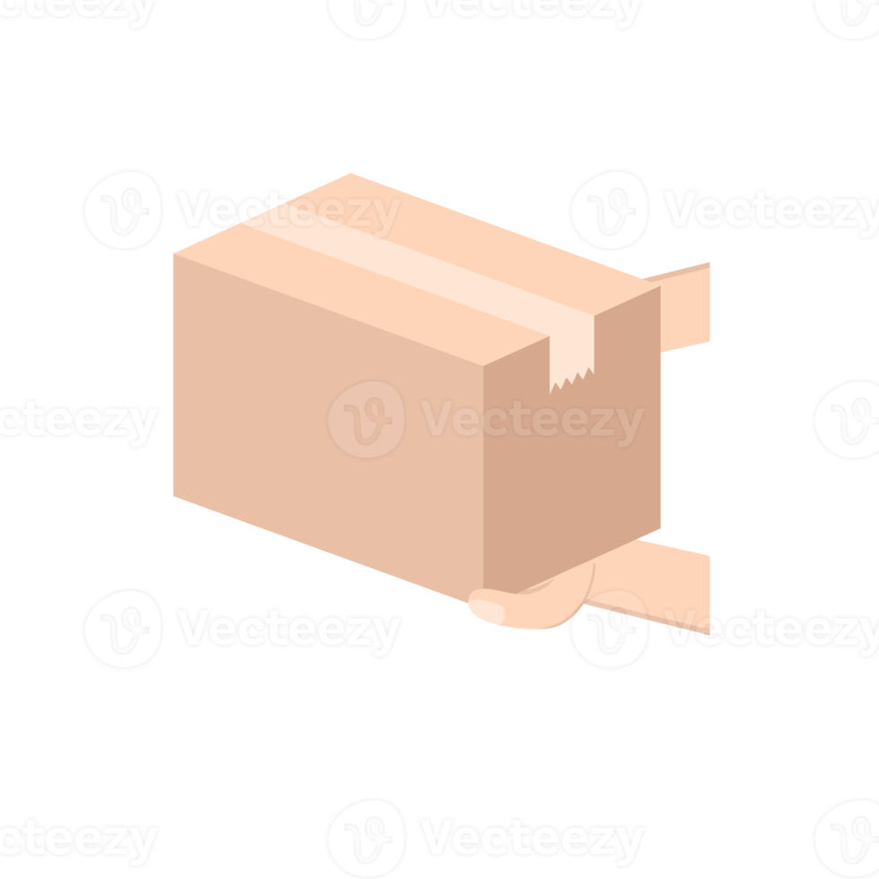 hand holder delivery packaging box boxing day png