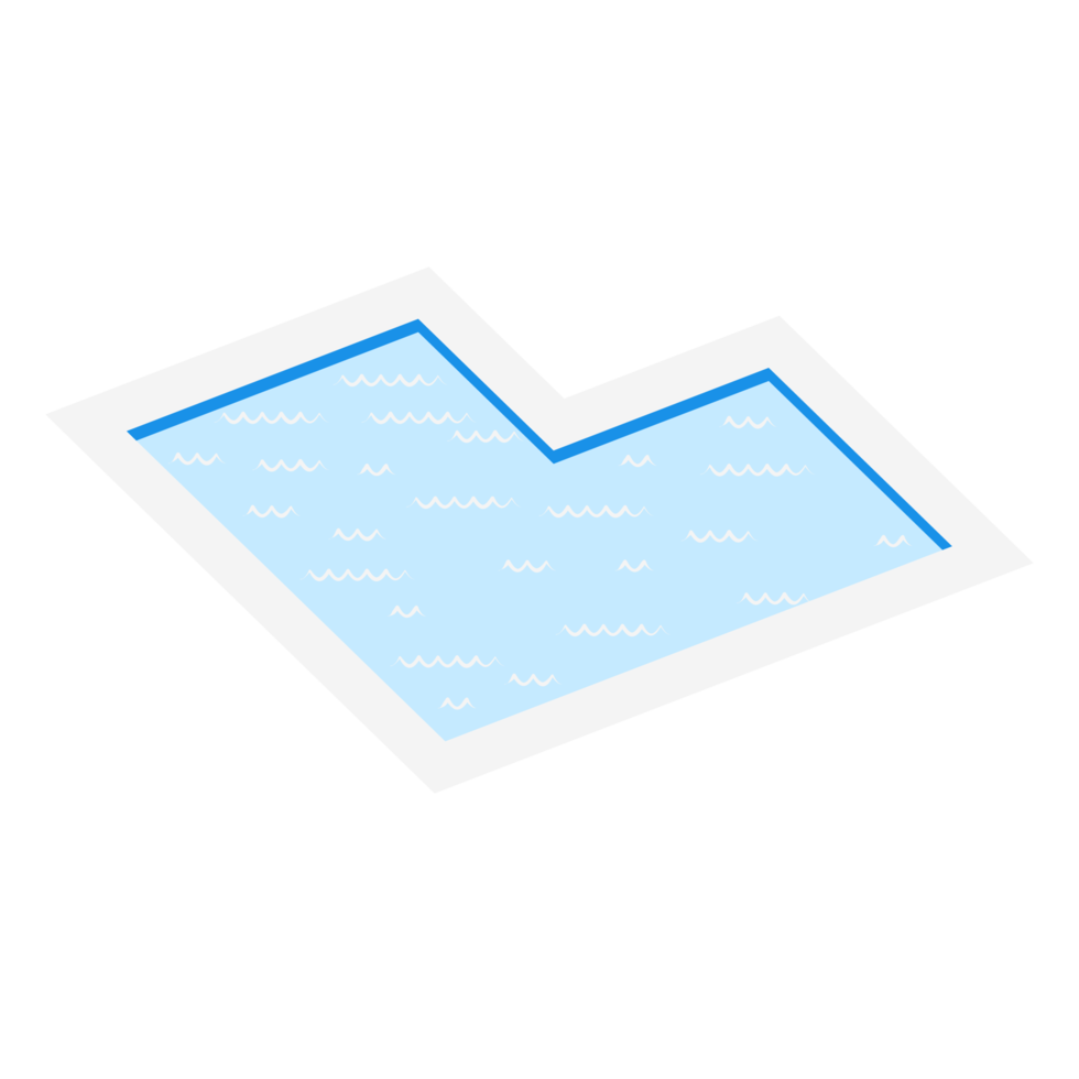 swimming pool swim area collection set png