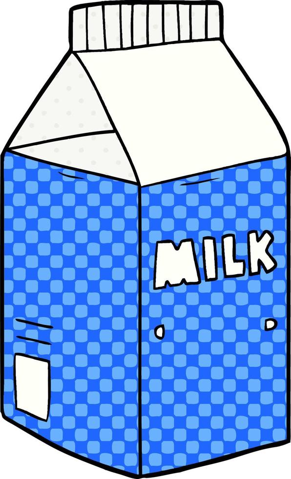 cartoon milk carton vector