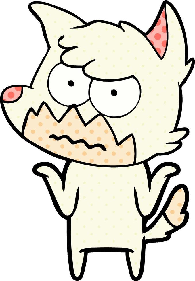 cartoon annoyed fox vector