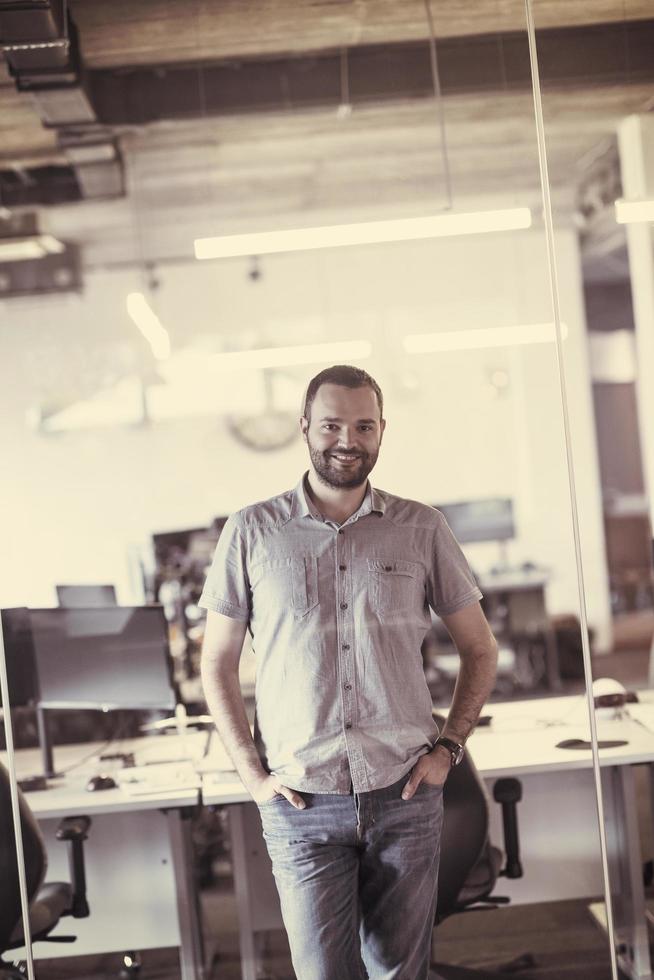 business man at modern  office photo