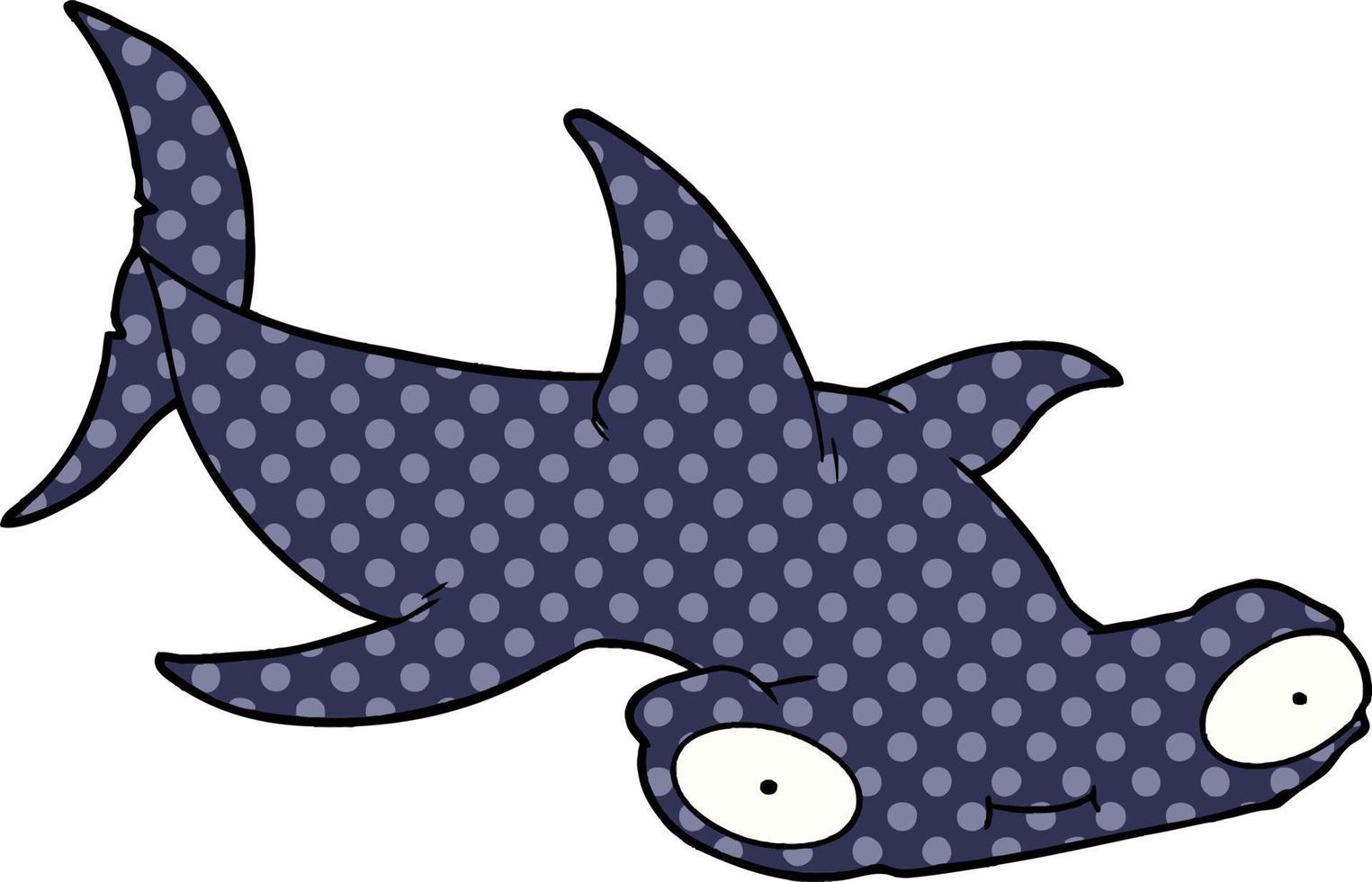 cartoon hammerhead shark vector