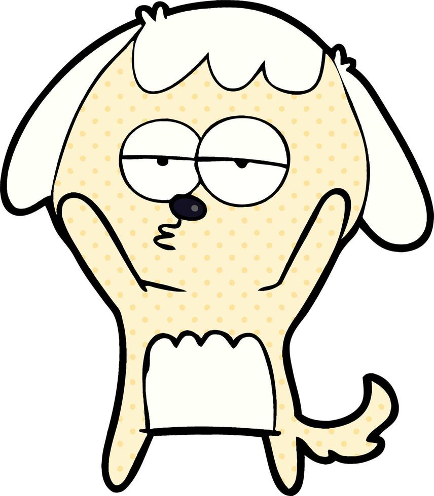 perro aburrido de dibujos animados vector