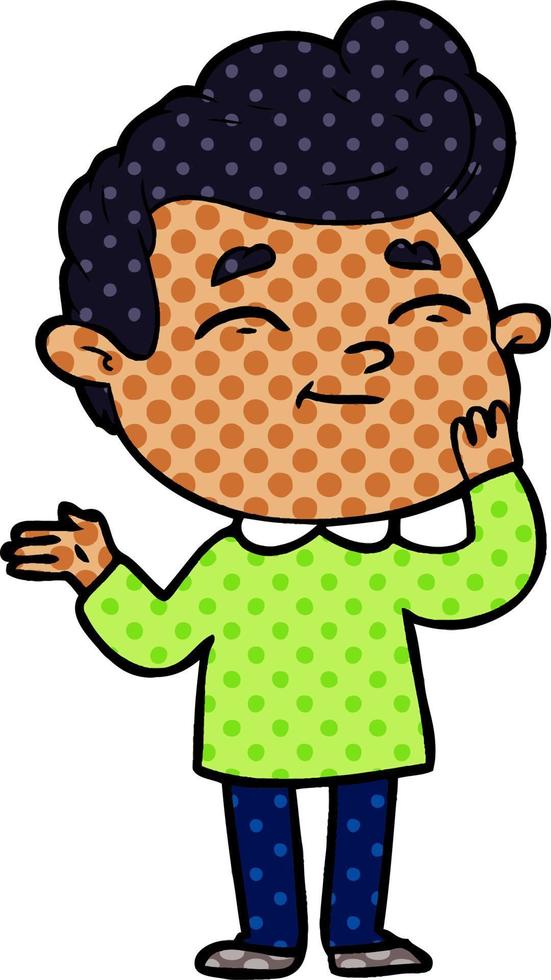 happy cartoon man vector