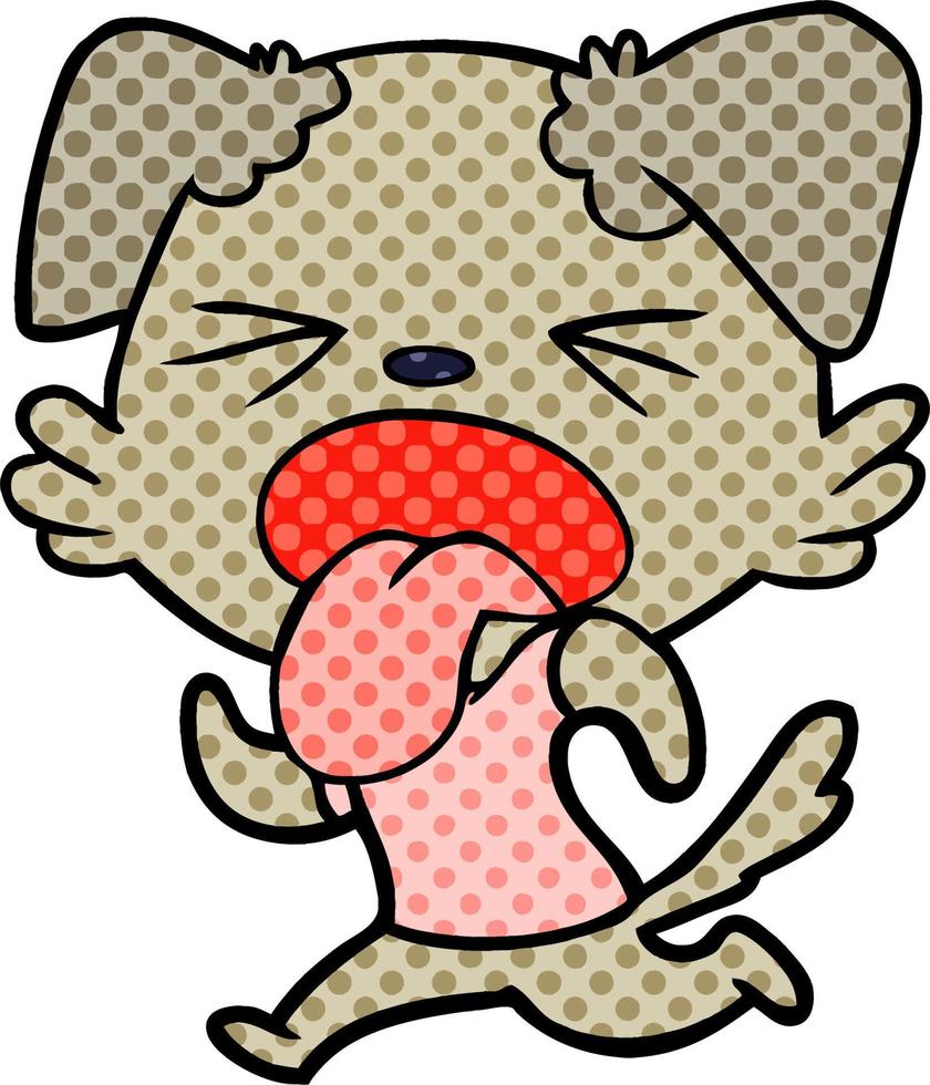 cartoon disgusted dog vector