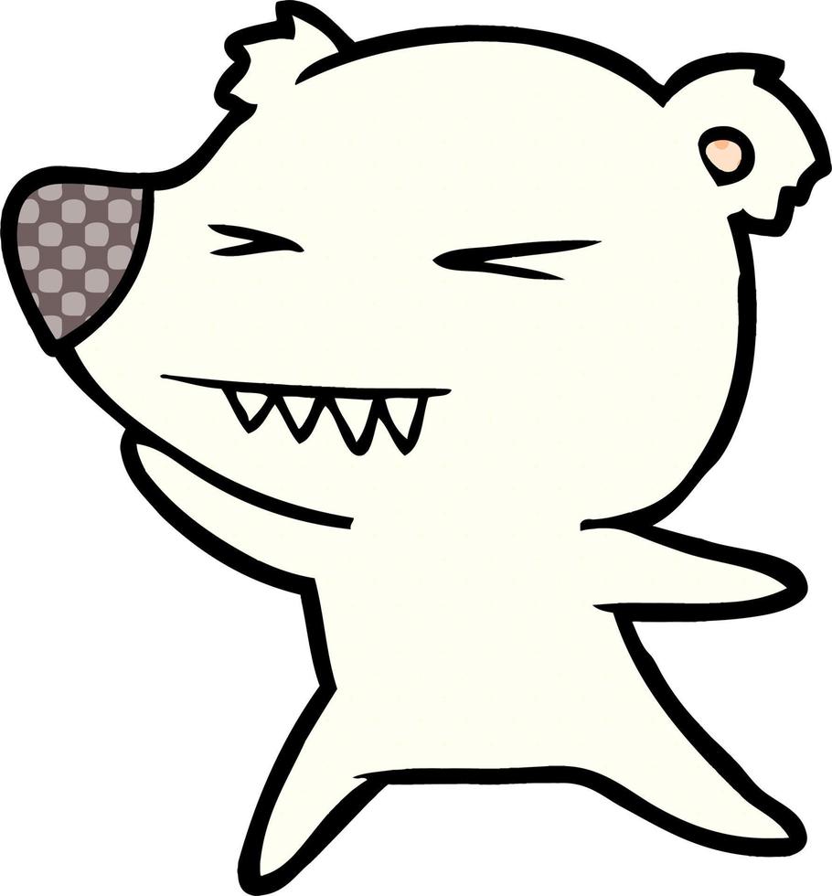 angry polar bear cartoon vector