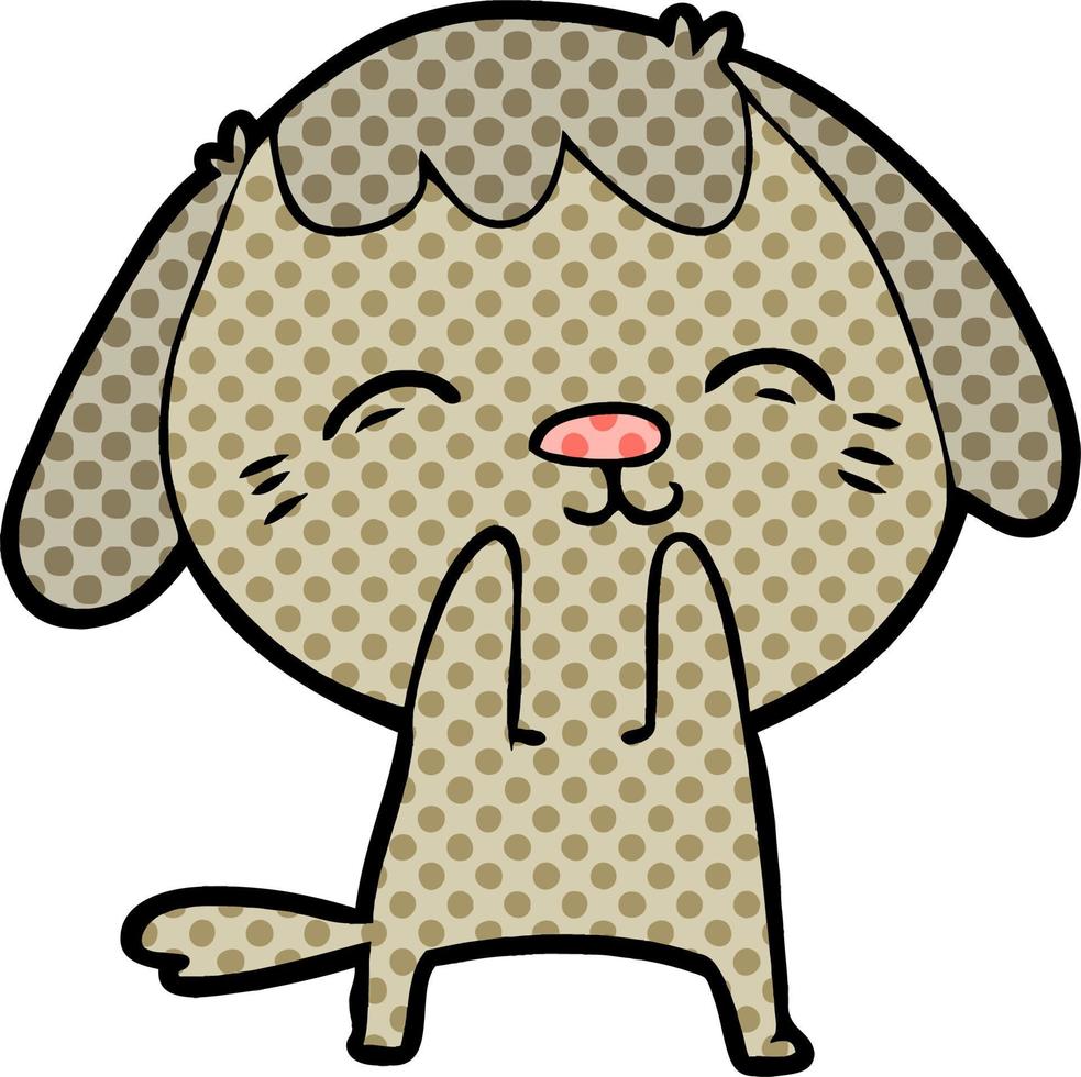 happy cartoon dog vector