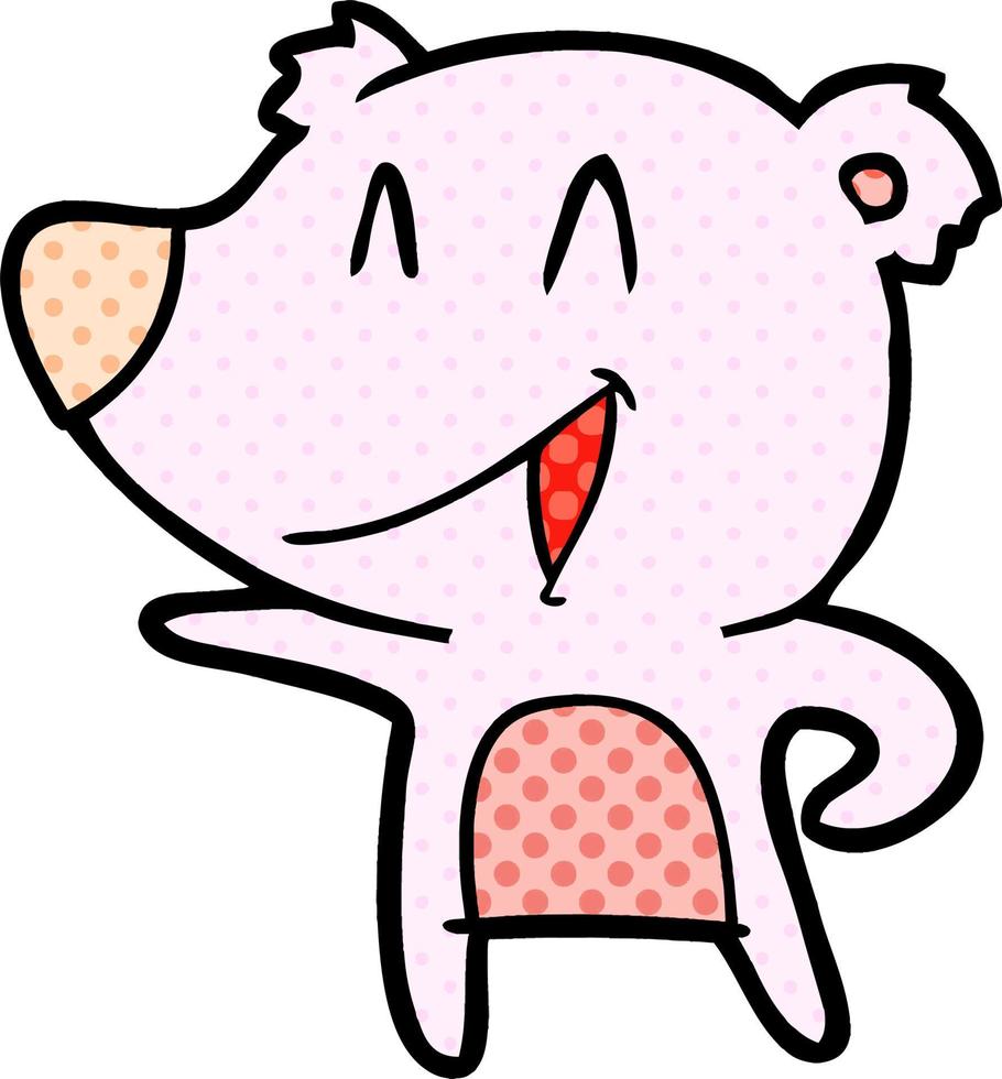 laughing bear cartoon vector